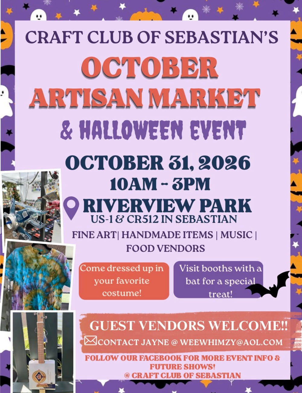 Craft Club of Sebastian's Artisan Market & Halloween Event
